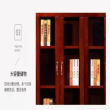 无畏战舰 玻璃门书柜一体整墙轻奢防尘储物柜落地文件柜客厅组合柜带门柜2000